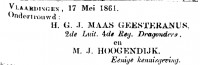Bericht van ondertrouw H.G.J. MG en M.J. Hoogendijk